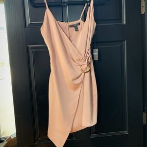 Forever 21 Contemporary Blush Satin Wrap Dress